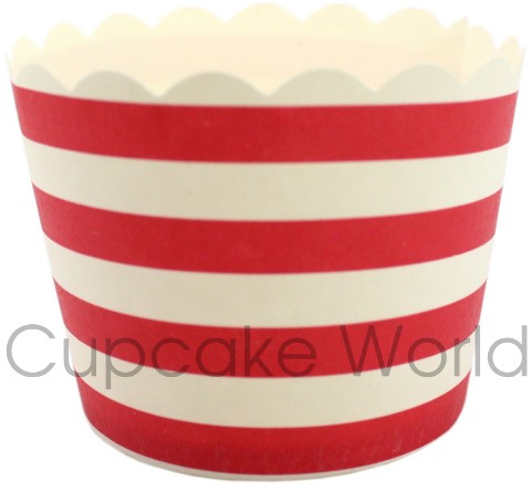 ROBERT GORDON RED CANDY STRIPES CUPCAKE BAKING CUPS PETIT x25 ROBERT GORDON RED CANDY STRIPES CUPCAKE BAKING CUPS PETIT x25
